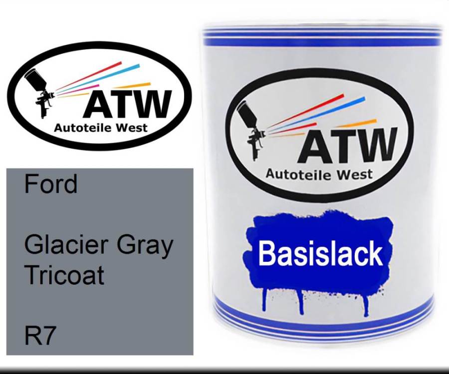 Ford, Glacier Gray Tricoat, R7: 1L Lackdose, von ATW Autoteile West.